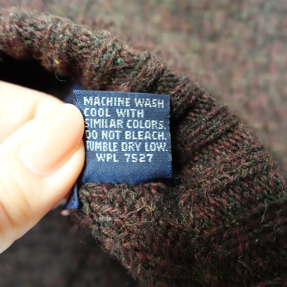 Vintage Aspetuck Trading Sweater Mens Large Wool USA Made Grandpa Pullover Knit - Picture 3 of 7